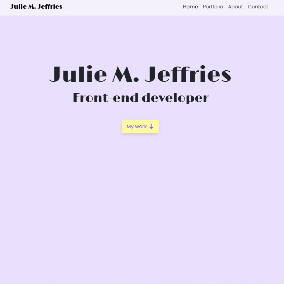 screenshot of portfolio project