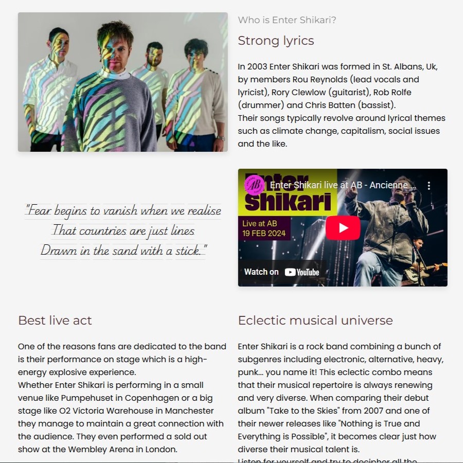 screenshot of portfolio project